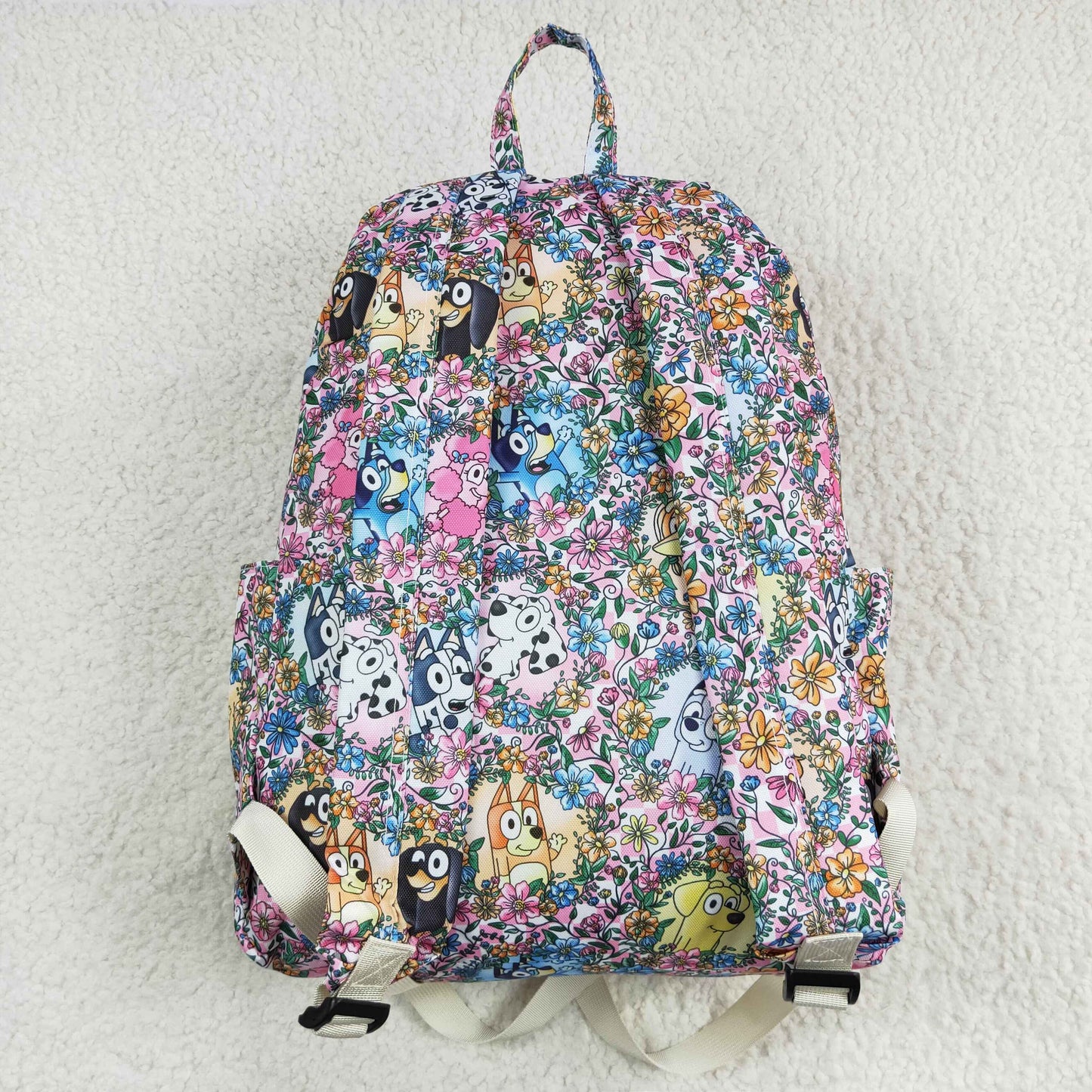 Blue Dog Flower Backpack