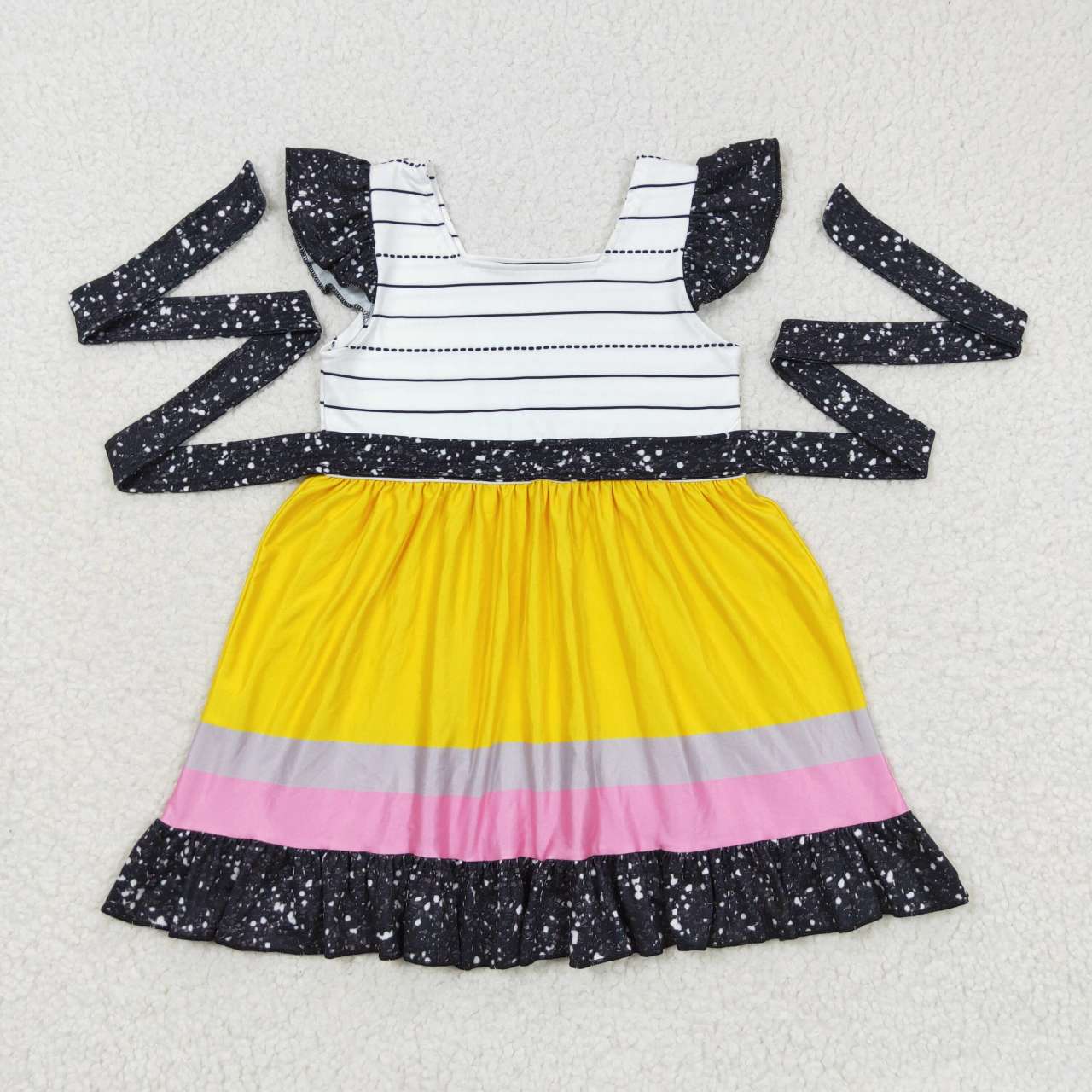 Back to School Notebook Ruffle Dress