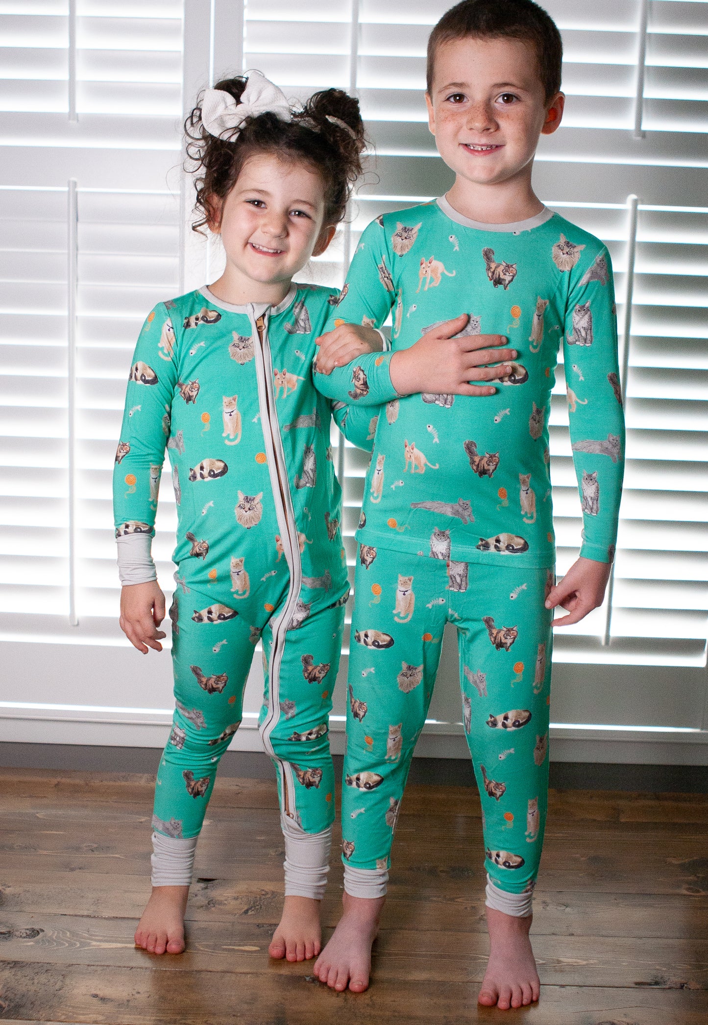 Purr-fectly Cozy Two Piece Children's Pajamas