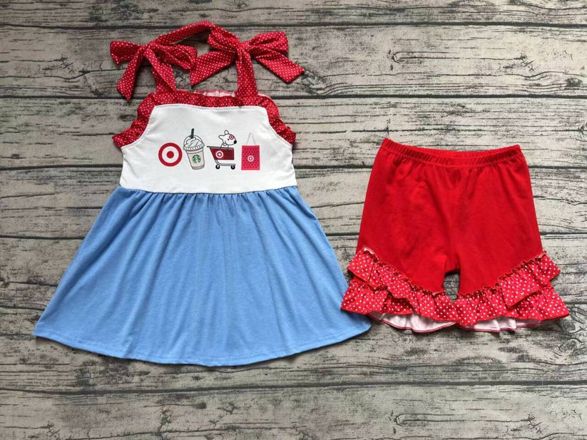 Bullseye Ruffle Shorts Set